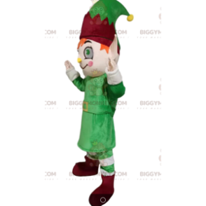 Leprechaun BIGGYMONKEY™ mascot costume with green and burgundy