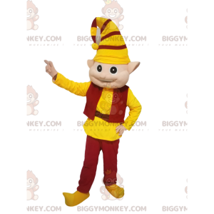 Costume de mascotte BIGGYMONKEY™ de lutin avec une tenue jaune