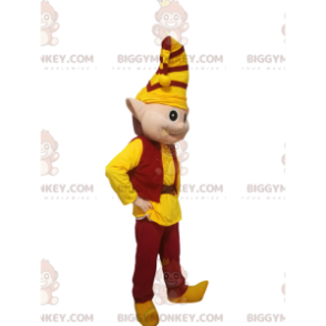 Costume de mascotte BIGGYMONKEY™ de lutin avec une tenue jaune