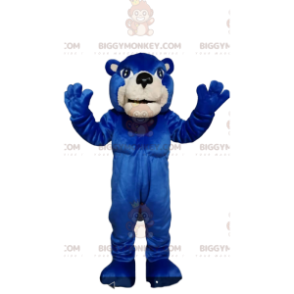 Blauwe beer BIGGYMONKEY™ mascottekostuum. Blauwe beer kostuum -