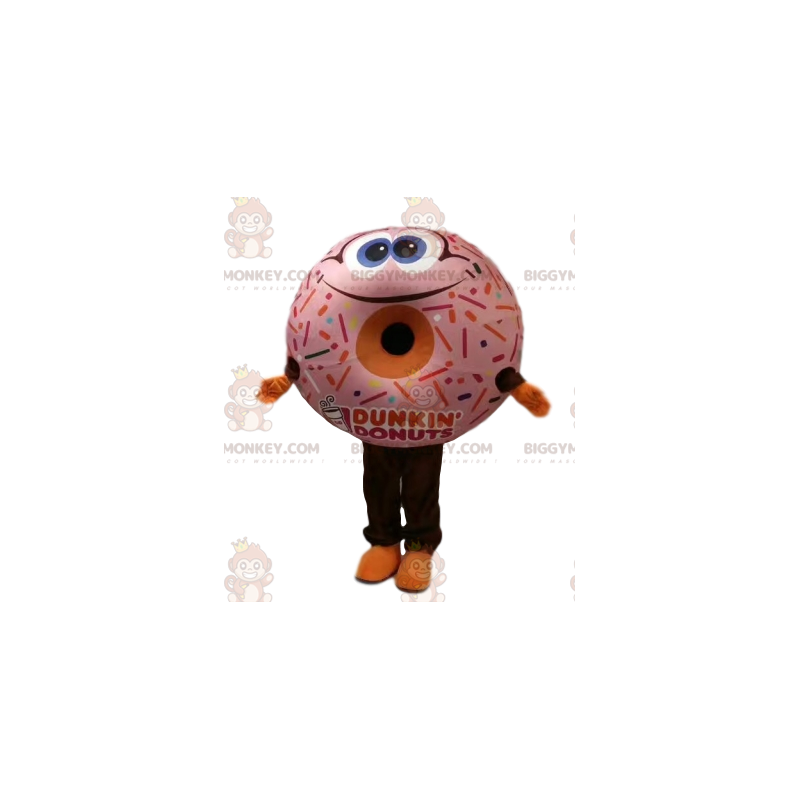 Kostým maskota Donut BIGGYMONKEY™ s růžovou polevou a velkým