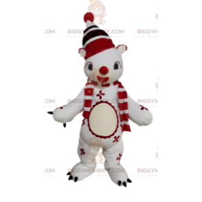 Disfraz de mascota de muñeco de nieve BIGGYMONKEY™ con gorro