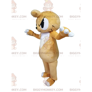 Costume de mascotte BIGGYMONKEY™ de chat beige avec un regard