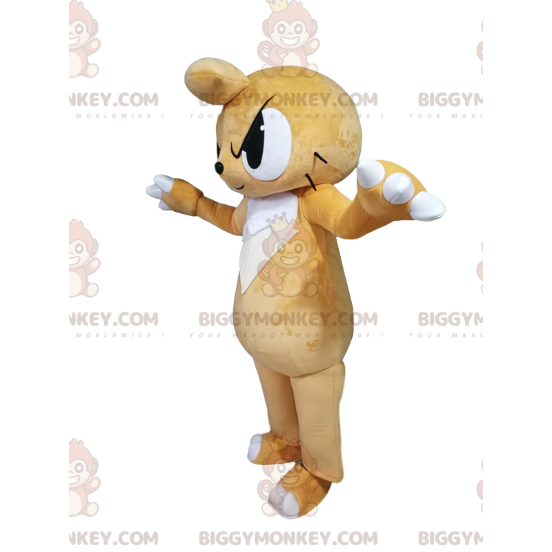 Costume de mascotte BIGGYMONKEY™ de chat beige avec un regard