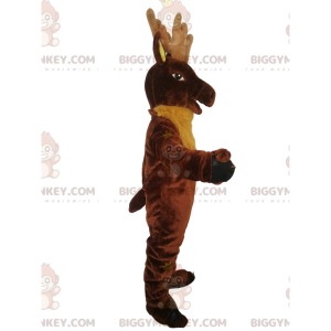 BIGGYMONKEY™ Costume da mascotte Cervo marrone con pelliccia