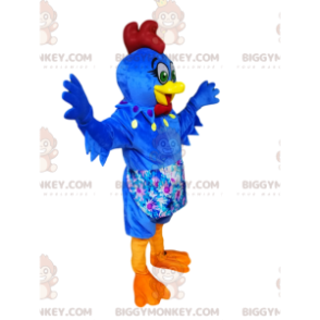 Disfraz de mascota Gallina Azul BIGGYMONKEY™ con delantal