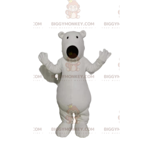 BIGGYMONKEY™ Costume da mascotte di orso polare con grande muso
