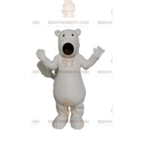 Traje de mascote BIGGYMONKEY™ de urso polar com grande focinho