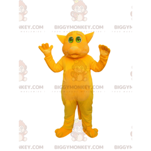 Traje de mascote BIGGYMONKEY™ Gato amarelo com lindos olhos