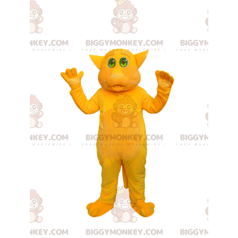 BIGGYMONKEY™ Costume da mascotte Gatto giallo con bellissimi