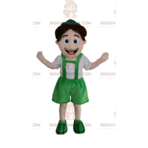 Little Boy BIGGYMONKEY™ Mascot Costume In Tyrolean Outfit –