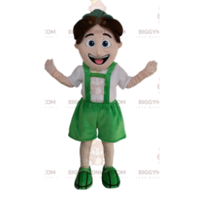 Little Boy BIGGYMONKEY™ Mascot Costume In Tyrolean Outfit –