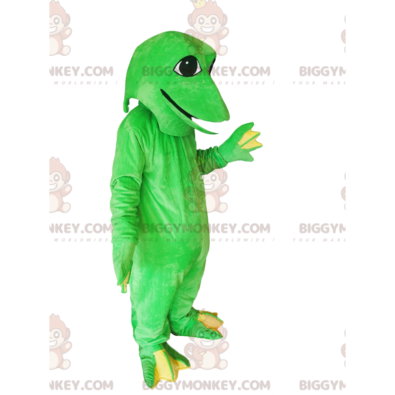 Costume de mascotte BIGGYMONKEY™ de grenouille verte amusante -