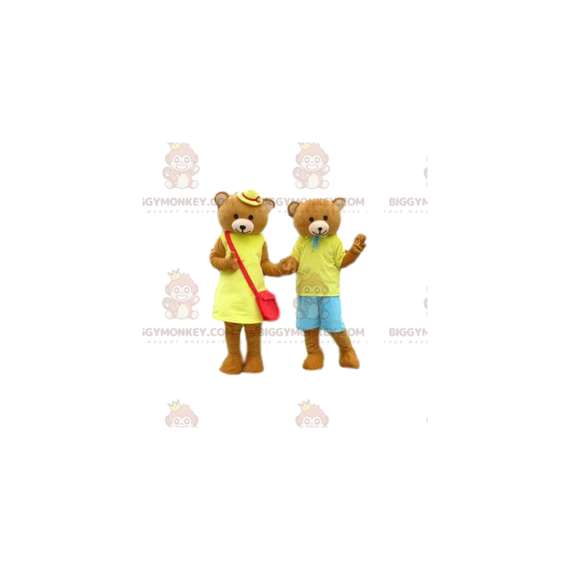 Brown Cub BIGGYMONKEY™ Mascot Costume Couple – Biggymonkey.com