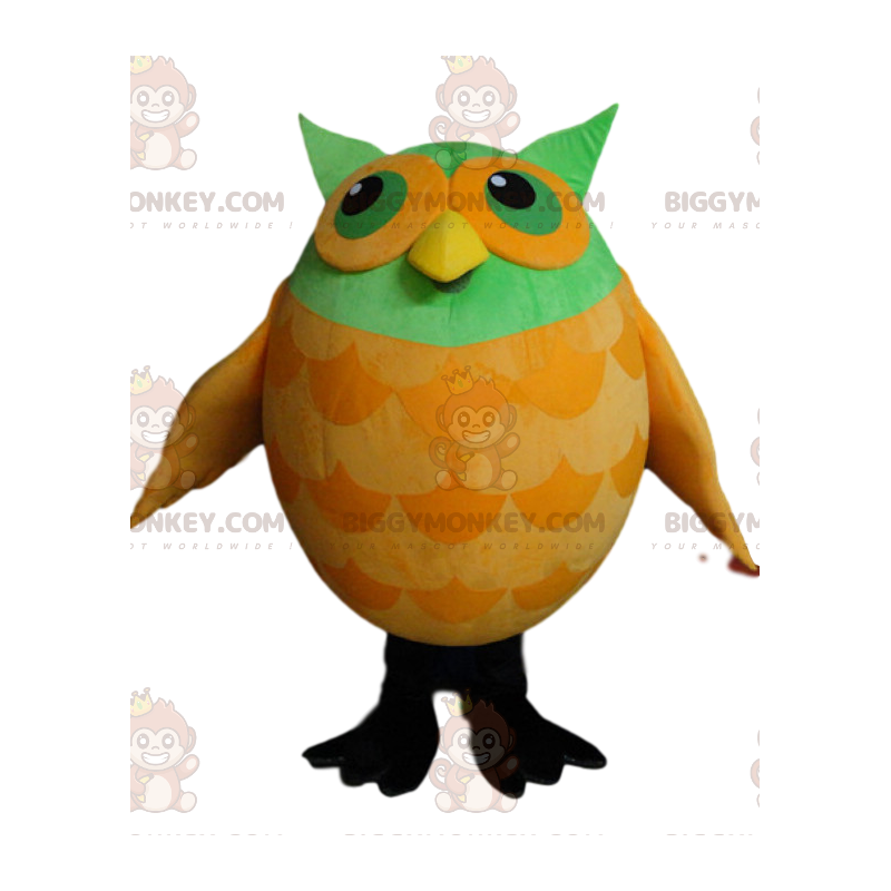 Green and Yellow Owls BIGGYMONKEY™ Mascot Costume -