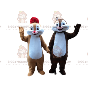 Couple de Costume de mascotte BIGGYMONKEY™ d'écureuil marron et