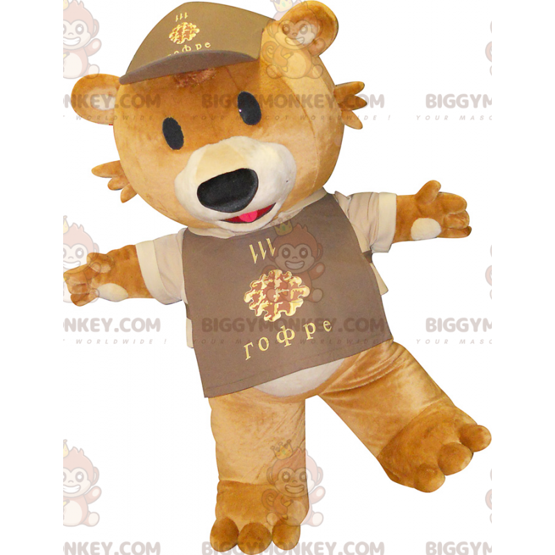 Costume mascotte Teddy gigante marrone BIGGYMONKEY™ -