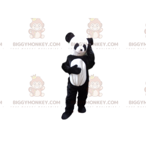 Mycket leende Panda BIGGYMONKEY™ maskotdräkt. Panda kostym. -