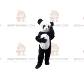 Costume de mascotte BIGGYMONKEY™ de panda très souriant.