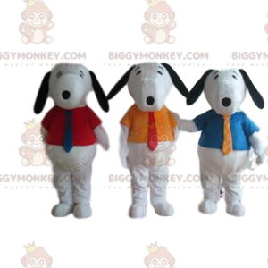 Trío de disfraces de mascota BIGGYMONKEY™ de Pluto, con camisas