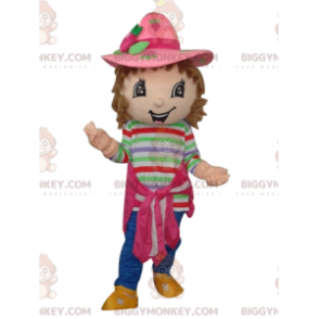 Strawberry Shortcake BIGGYMONKEY™ Mascot Costume with Cute Pink