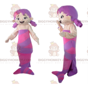 Costume da mascotte BIGGYMONKEY™ da sirena viola con due