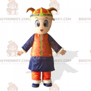 Barnflicka BIGGYMONKEY™ Maskotdräkt Asiatisk outfit -