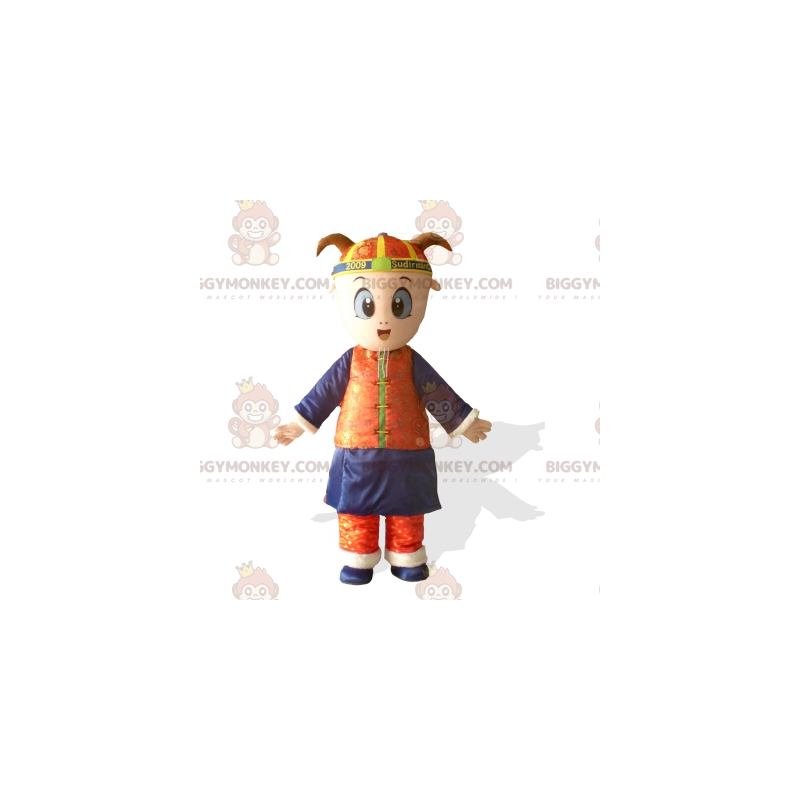 Traje de mascote infantil menina BIGGYMONKEY™ roupa asiática –