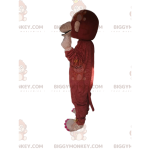 BIGGYMONKEY™ Mascottekostuum van een aap met een grote glimlach