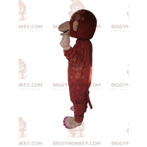 Traje de Mascote BIGGYMONKEY™ de Macaco com um Grande Sorriso –