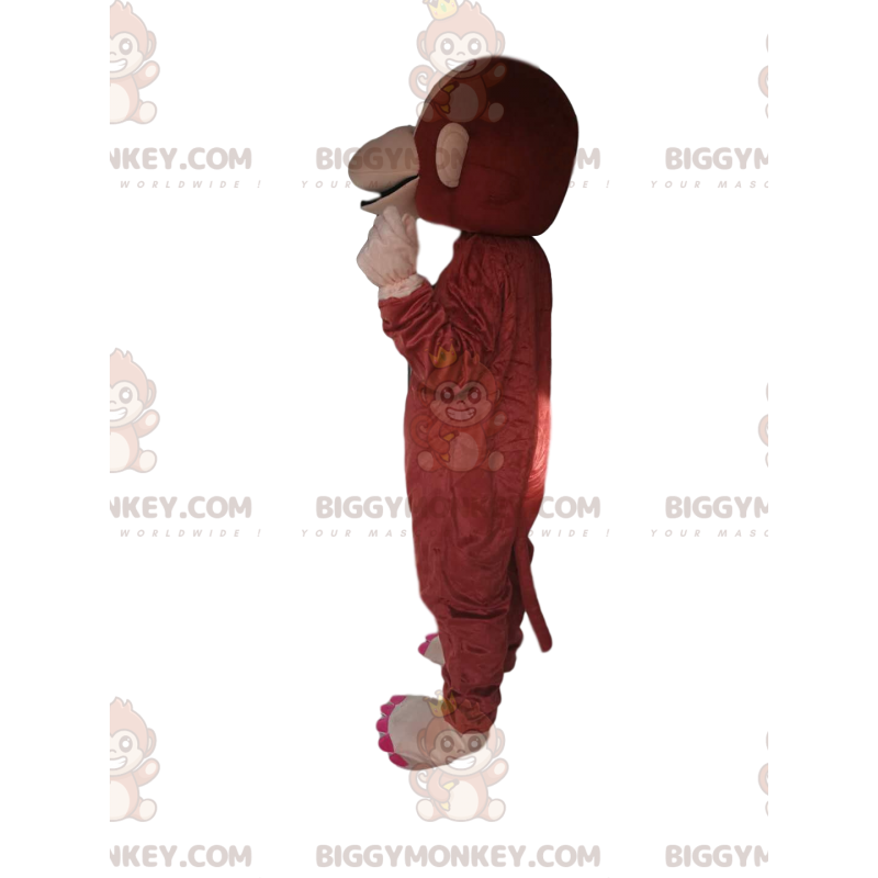 BIGGYMONKEY™ Mascottekostuum van een aap met een grote glimlach