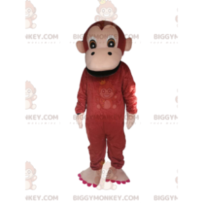 BIGGYMONKEY™ Mascottekostuum van een aap met een grote glimlach