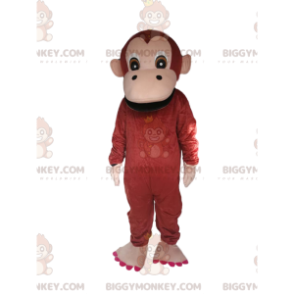 Traje de Mascote BIGGYMONKEY™ de Macaco com um Grande Sorriso –