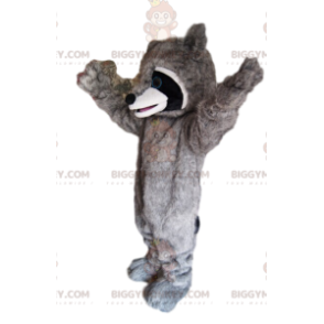 ¡Disfraz de mascota BIGGYMONKEY™ de mapache muy entusiasta! -