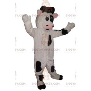 Costume de mascotte BIGGYMONKEY™ de vache noire et blanche -