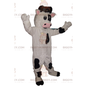 Disfraz de mascota vaca blanca y negra BIGGYMONKEY™ -