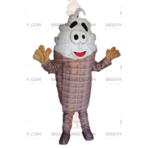 Costume de mascotte BIGGYMONKEY™ de cornet de glace appétissant