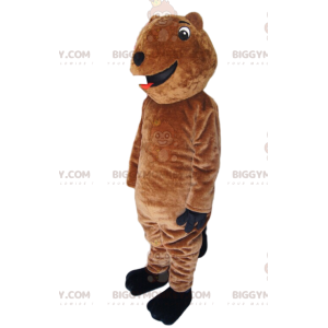 Molto divertente il costume della mascotte dell'orso bruno