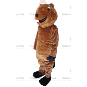 Fato de mascote BIGGYMONKEY™ de urso pardo muito divertido.