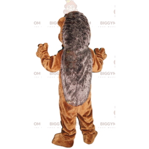 Disfraz de mascota BIGGYMONKEY™ erizo gris y marrón muy