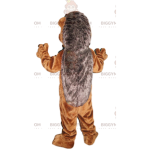 Costume de mascotte BIGGYMONKEY™ de hérisson gris et marron