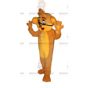 Costume de mascotte BIGGYMONKEY™ de lionceau avec un cache-œil.