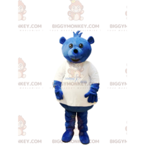 Plump Bear BIGGYMONKEY™ Mascot Costume with White Jersey -