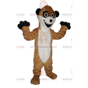 Costume de mascotte BIGGYMONKEY™ de mangouste caramel et