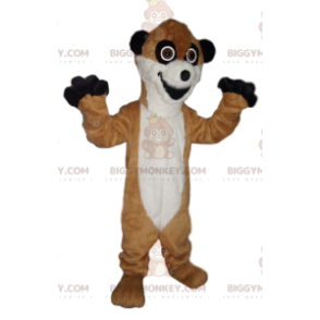 Fantasia de mascote BIGGYMONKEY™ Super Entusiasta Caramelo e