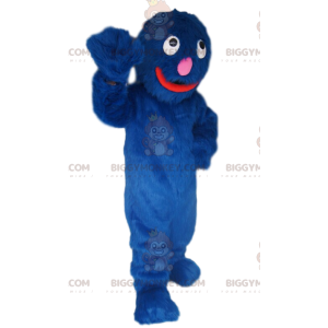 Divertido disfraz de mascota monstruo azul peludo BIGGYMONKEY™