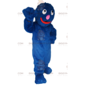 Grappig harig blauw monster BIGGYMONKEY™ mascottekostuum -