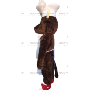 Costume mascotte BIGGYMONKEY™ cinghiale marrone con cappello e