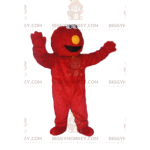 Divertente costume della mascotte del mostro rosso peloso