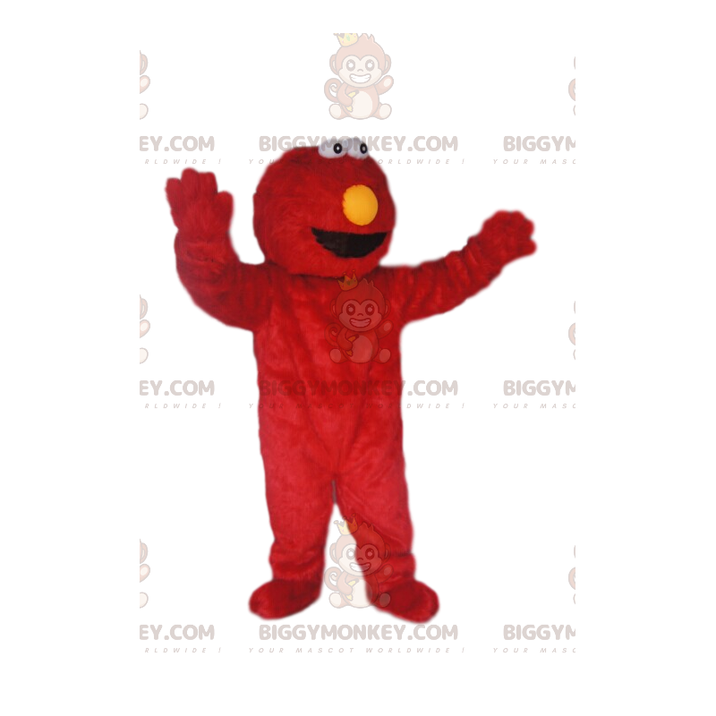 Grappig harig rood monster BIGGYMONKEY™ mascottekostuum -